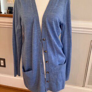 Banana Republic blue merino wool cardigan - size medium - new